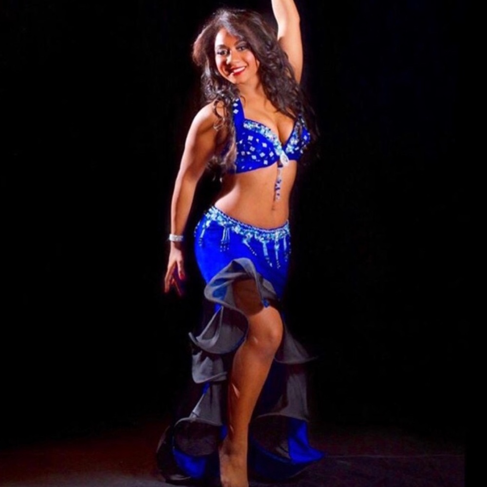 SOLD - Royal Blue Belly Dance Costume